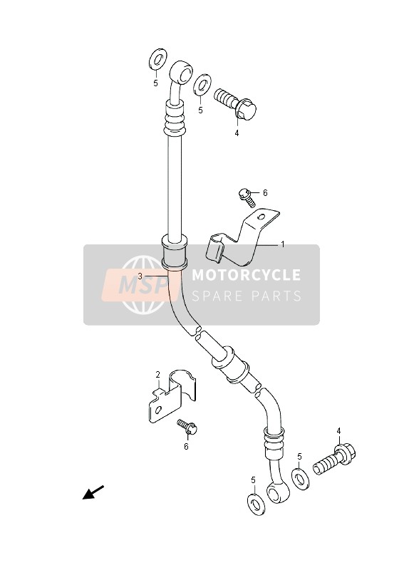 5926948H00, Clamp, Front Brake Hose No.2, Suzuki, 0