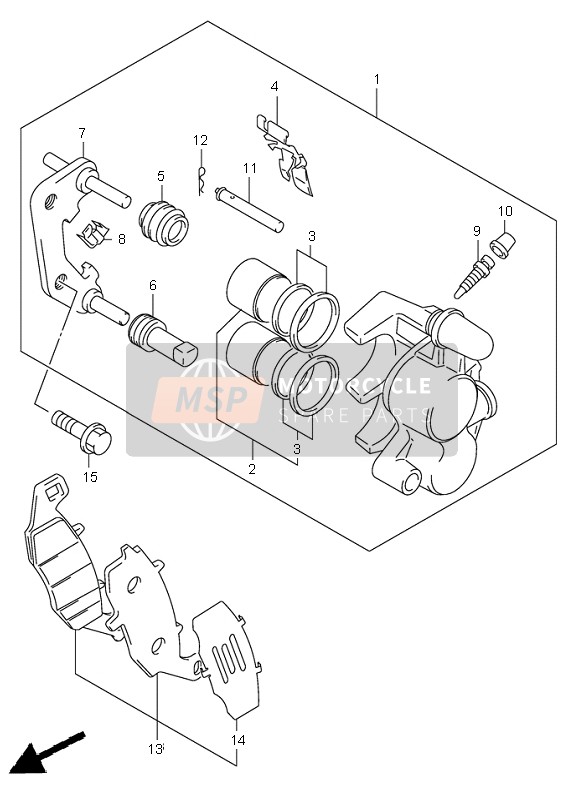 Suzuki SV650(N)(S) 2005 Pinza delantera para un 2005 Suzuki SV650(N)(S)