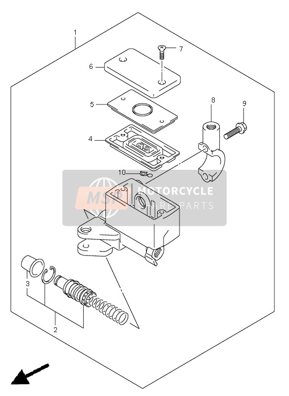 Suzuki SV650(N)(S) 2005 Front Master Cylinder (SV650-U) for a 2005 Suzuki SV650(N)(S)