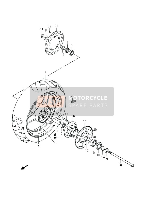 6473310D00, Retainer, Drum, Suzuki, 3