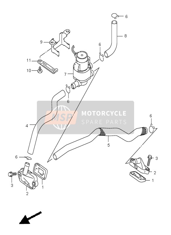 Suzuki SV1000(N)(S) 2005 2a aria per un 2005 Suzuki SV1000(N)(S)