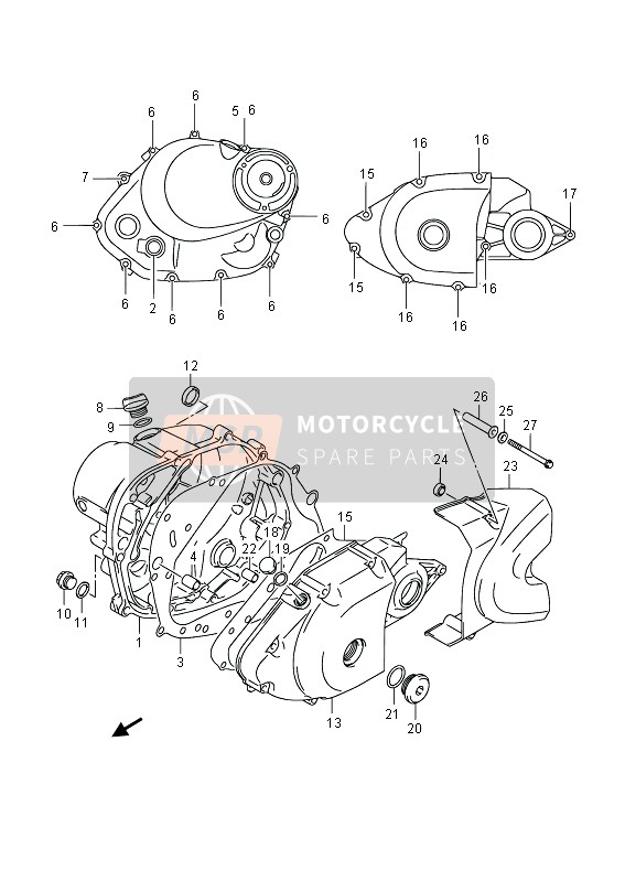 1136113G30, Cover, Engine Sprocket, Suzuki, 1
