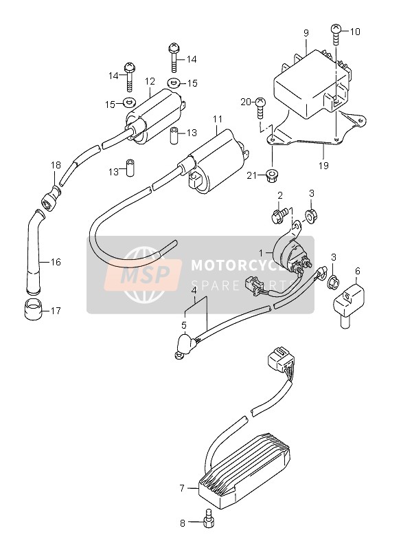 3341038A20, Coil, Ignition (Cord L:300), Suzuki, 1