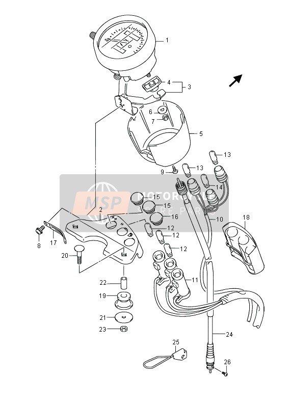 Suzuki RV125 VANVAN 2013 TACHOMETER (KMH) für ein 2013 Suzuki RV125 VANVAN