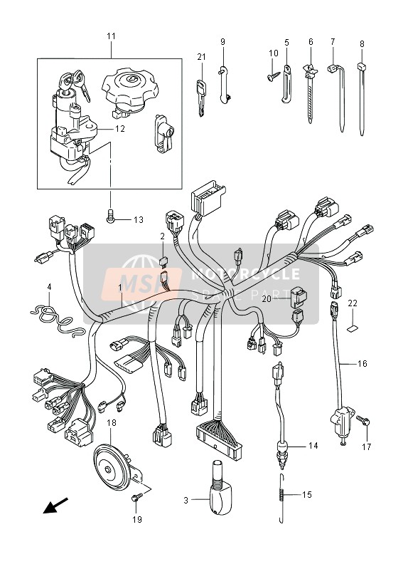 3661913G10, Guide, Wiring Harness, Suzuki, 2