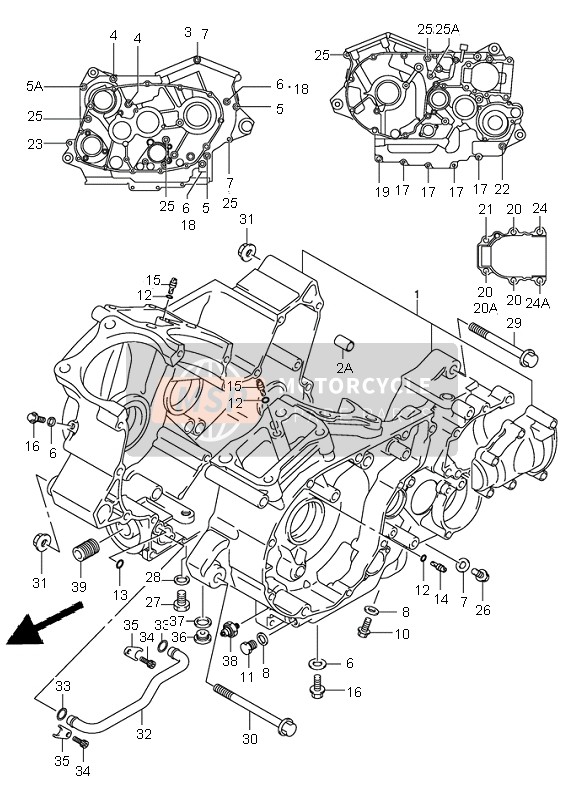 Suzuki VL800(Z) VOLUSIA 2005 Crankcase for a 2005 Suzuki VL800(Z) VOLUSIA