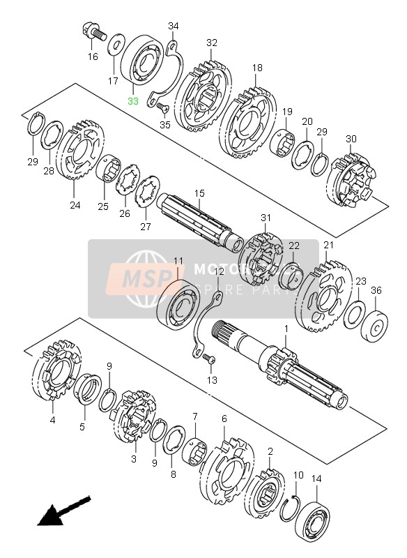 Suzuki VL800(Z) VOLUSIA 2005 Transmission pour un 2005 Suzuki VL800(Z) VOLUSIA