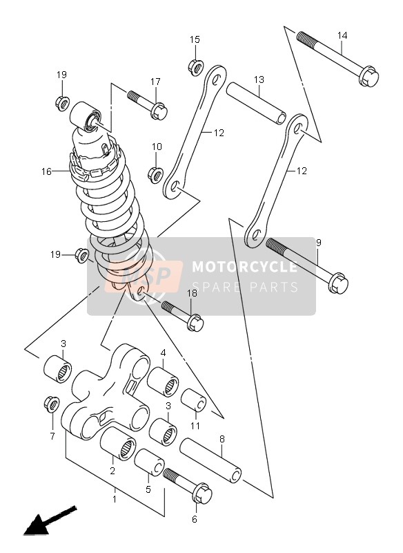 Suzuki VL800(Z) VOLUSIA 2005 Rear Cushion Lever for a 2005 Suzuki VL800(Z) VOLUSIA