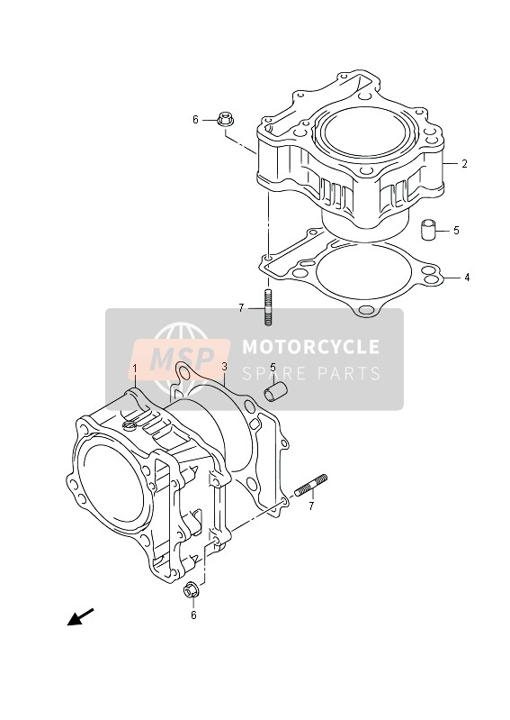 Suzuki SFV650(A) GLADIUS 2013 Cylinder for a 2013 Suzuki SFV650(A) GLADIUS