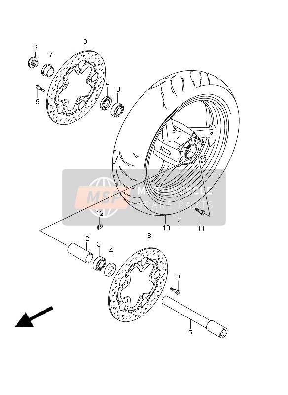 5411115H00YMY, Wheel, Fr, 17M/CXMT3.50  (Silver), Suzuki, 0