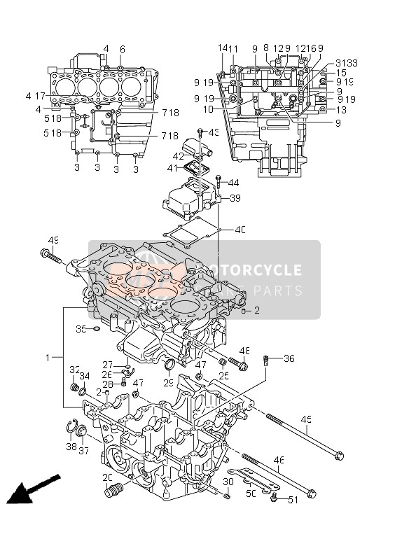 Suzuki GSX-R600 2011 Carter pour un 2011 Suzuki GSX-R600