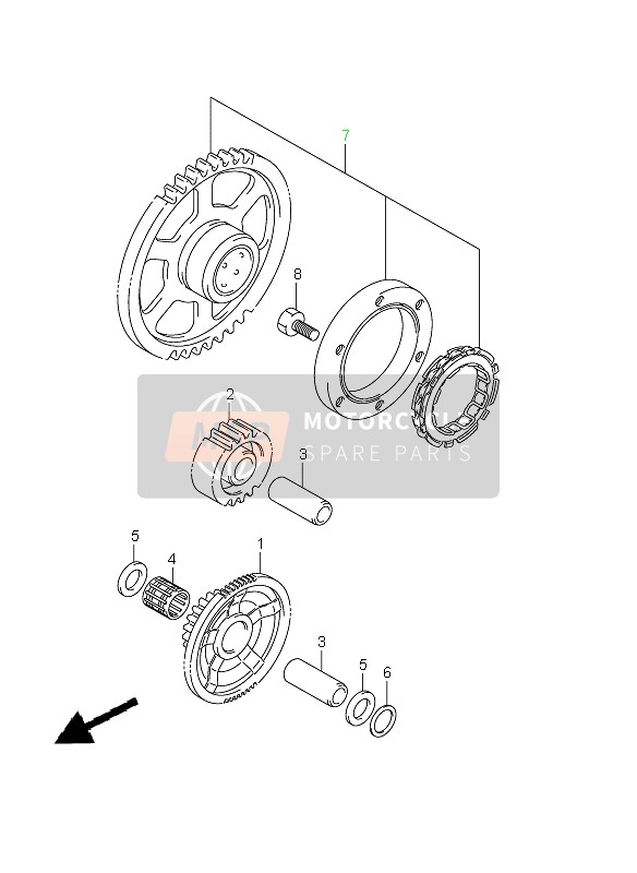 Suzuki GSX-R600 2011 Starter Clutch for a 2011 Suzuki GSX-R600