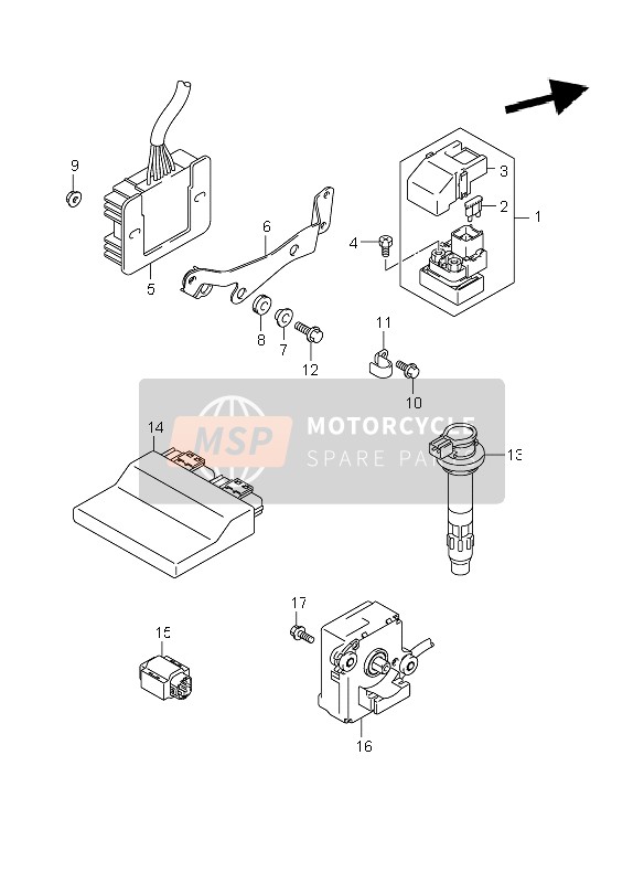 Suzuki GSX-R600 2011 Electrical (GSX600 E21) for a 2011 Suzuki GSX-R600