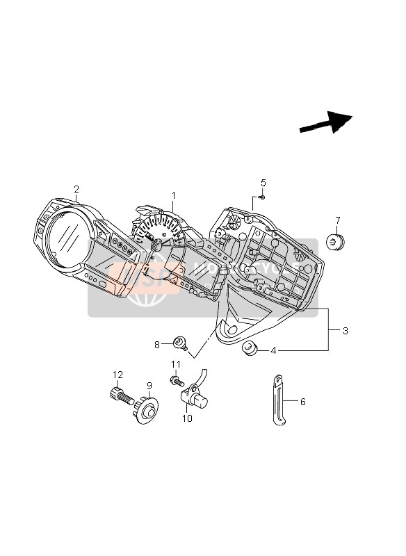 Suzuki GSX-R600 2011 Tachimetro per un 2011 Suzuki GSX-R600