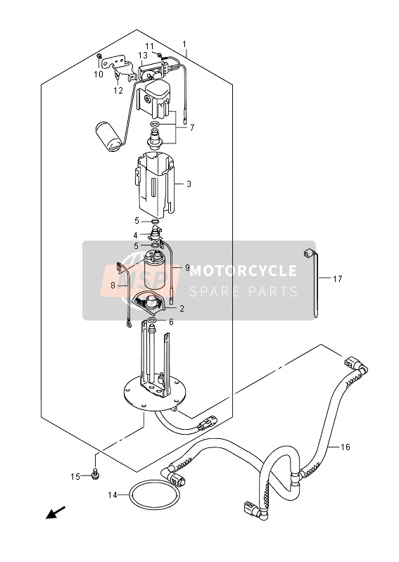 Suzuki SFV650(A) GLADIUS 2013 Bomba de combustible para un 2013 Suzuki SFV650(A) GLADIUS