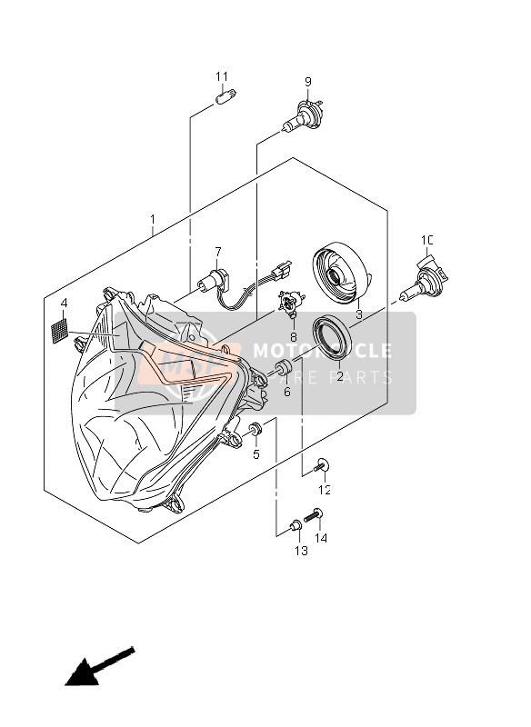 Lampada frontale (GSX-R600UE E21)