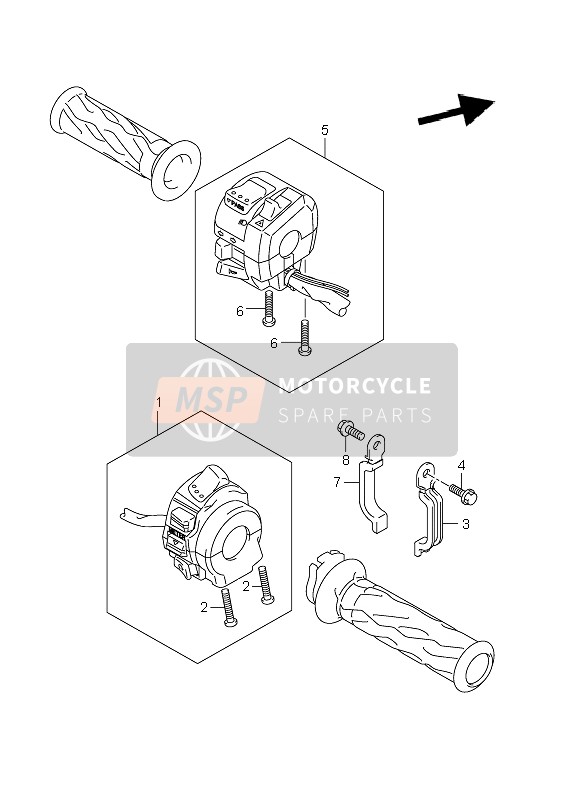 Suzuki GSX-R600 2011 Handle Switch for a 2011 Suzuki GSX-R600