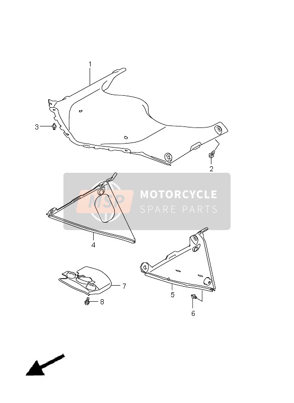 Suzuki GSX-R600 2011 IIInner Cover for a 2011 Suzuki GSX-R600