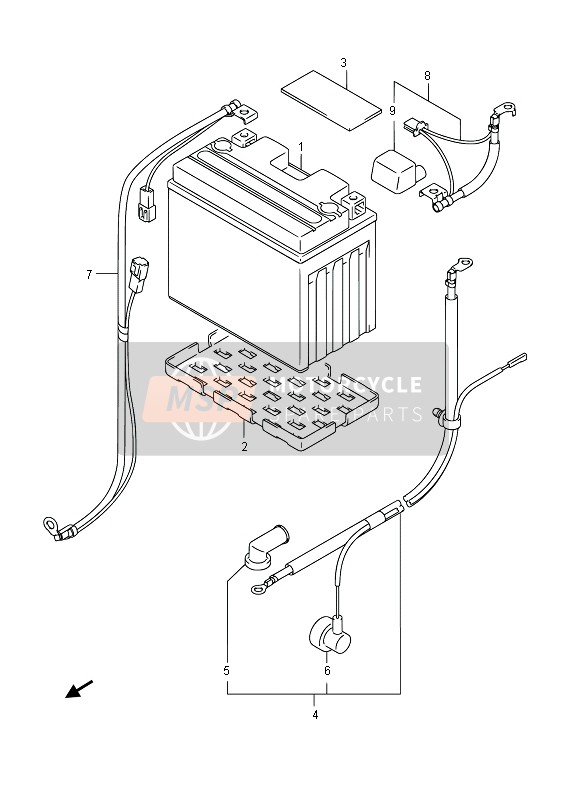 Suzuki SFV650(A) GLADIUS 2013 Battery (SFV650A) for a 2013 Suzuki SFV650(A) GLADIUS