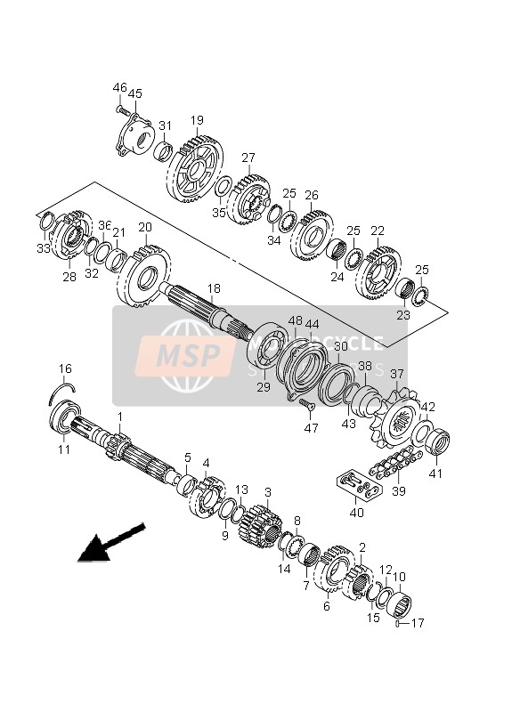 Suzuki GSX-R750 2011 Transmission for a 2011 Suzuki GSX-R750