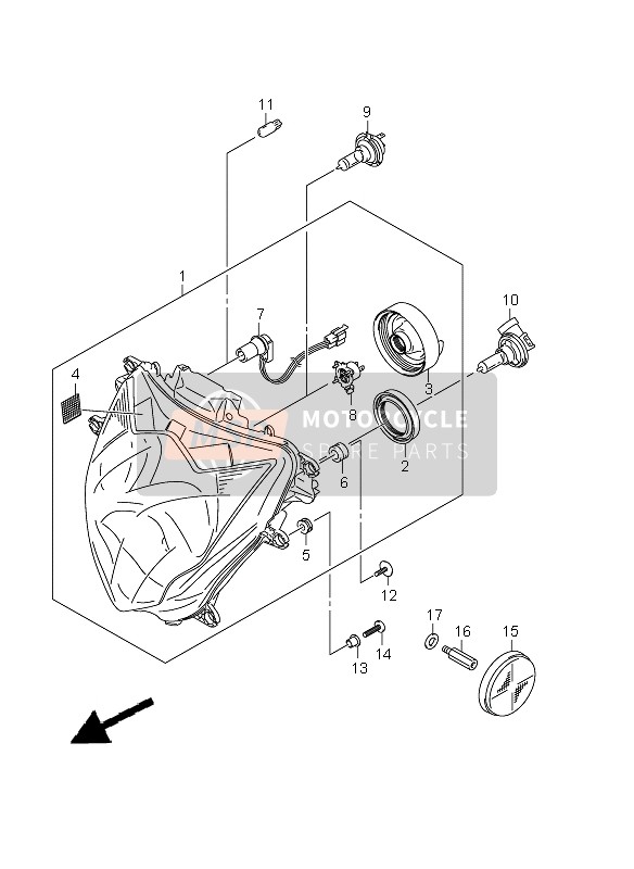 Lampe Frontale (GSX-R750 E24)