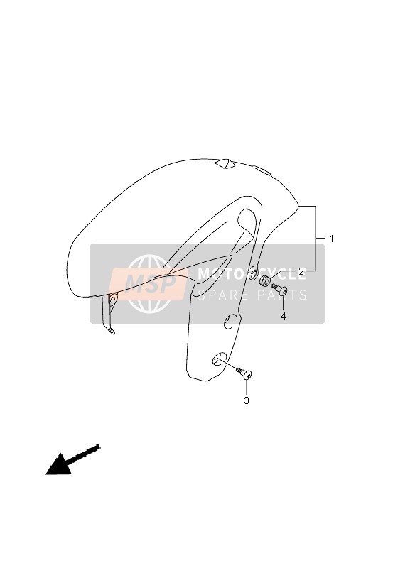 Suzuki GSX-R750 2011 Front Fender (GSX-R750UF E21) for a 2011 Suzuki GSX-R750