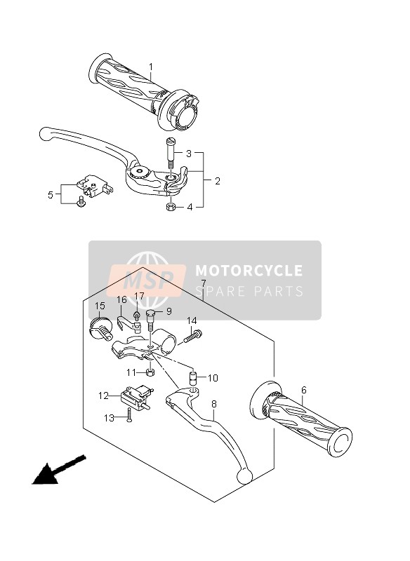 Suzuki GSX-R750 2011 Handle Lever for a 2011 Suzuki GSX-R750