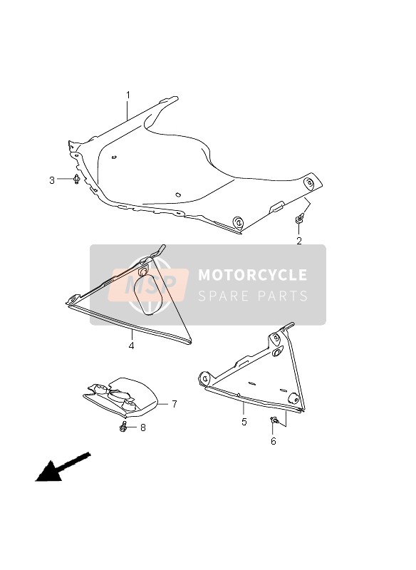 Suzuki GSX-R750 2011 INNERE ABDECKUNG für ein 2011 Suzuki GSX-R750