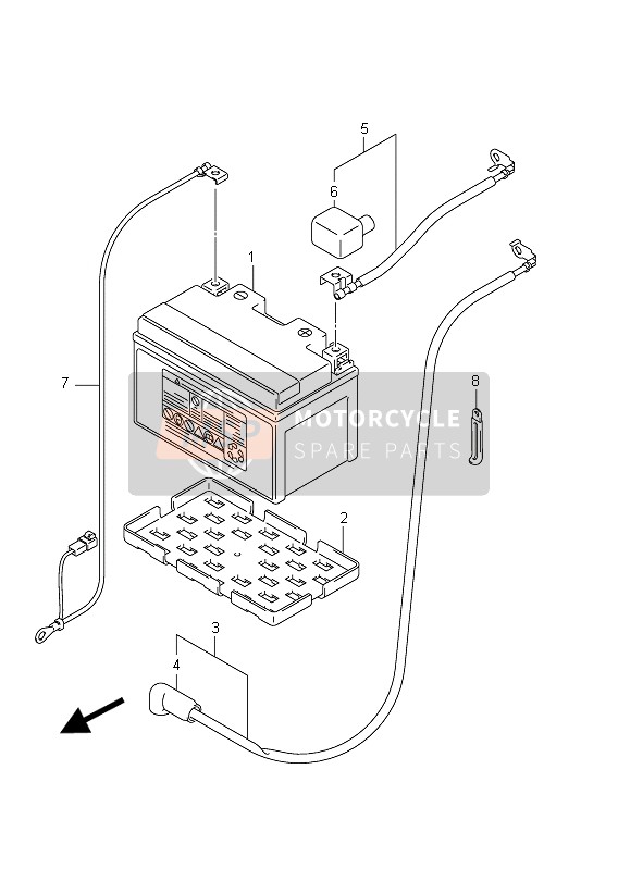 Suzuki GSX-R1000 2011 Battery (GSX-R1000 E21) for a 2011 Suzuki GSX-R1000