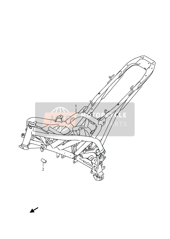 Suzuki SFV650(A) GLADIUS 2013 Frame (SFV650U) for a 2013 Suzuki SFV650(A) GLADIUS