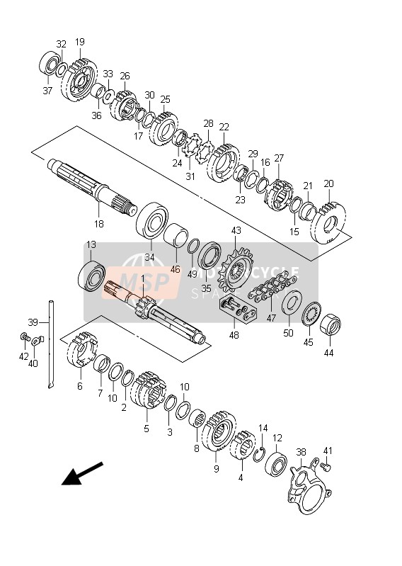 Suzuki SFV650(A) GLADIUS 2011 Transmission pour un 2011 Suzuki SFV650(A) GLADIUS