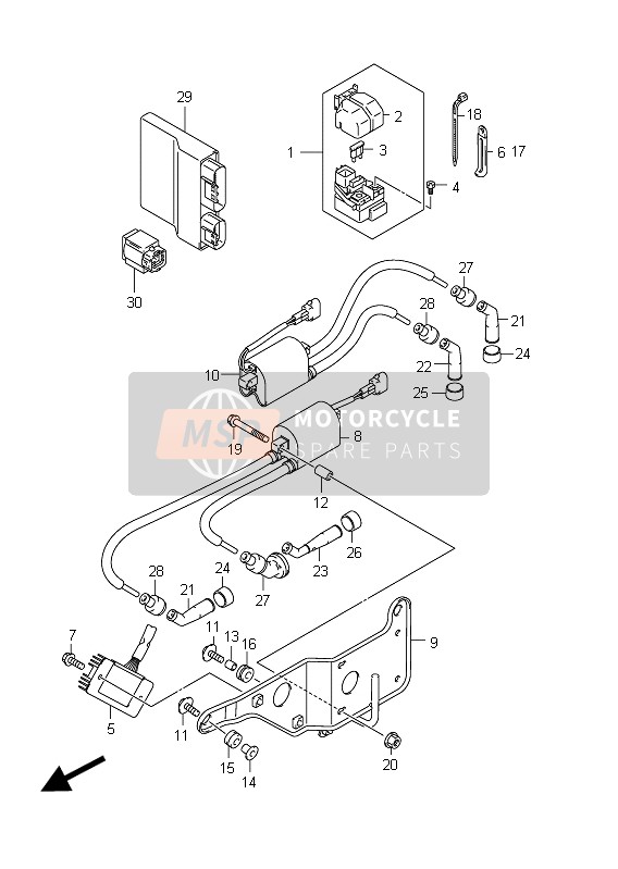 Suzuki SFV650(A) GLADIUS 2011 Electrical (SFV650 E21) for a 2011 Suzuki SFV650(A) GLADIUS