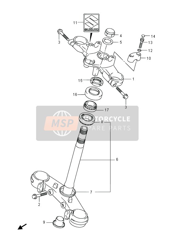 5131144H00, Gabelbruecke, Suzuki, 0