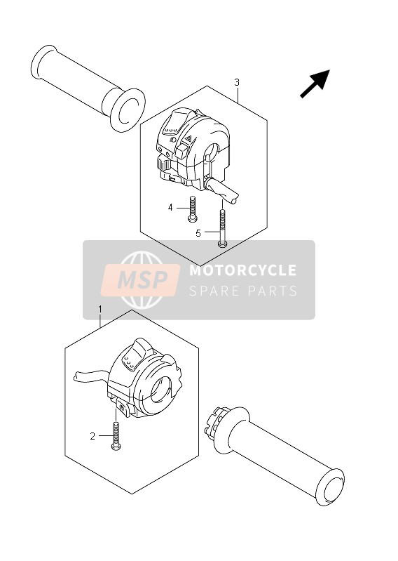 Suzuki SFV650(A) GLADIUS 2011 Interruttore maniglia per un 2011 Suzuki SFV650(A) GLADIUS