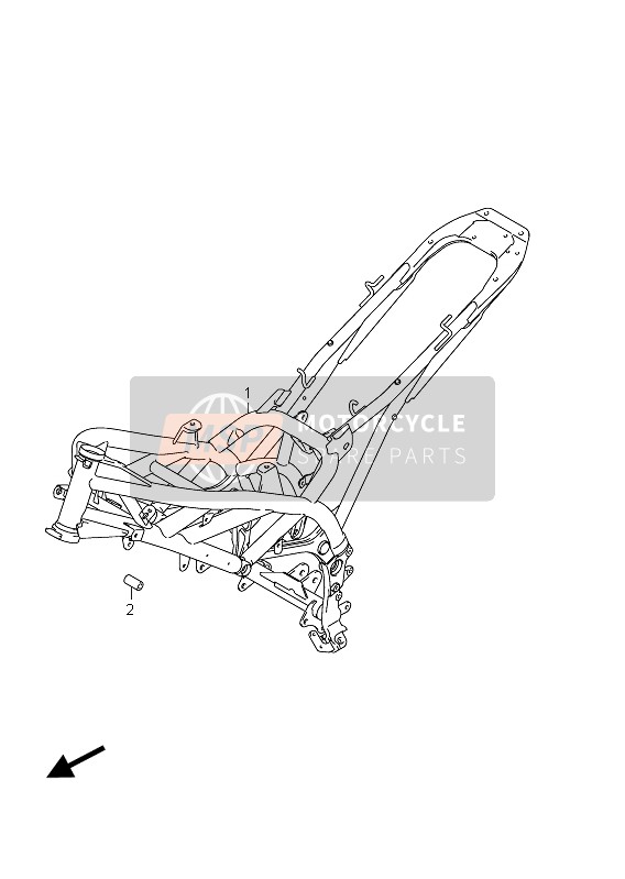 Suzuki SFV650(A) GLADIUS 2011 Frame (SFV650 E21) for a 2011 Suzuki SFV650(A) GLADIUS