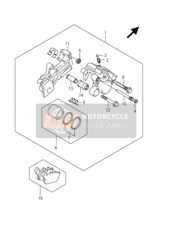 Rear Caliper (SFV650UA E21)