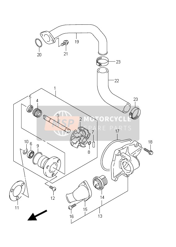 Suzuki C800 (VL800) INTRUDER 2011 Water Pump for a 2011 Suzuki C800 (VL800) INTRUDER