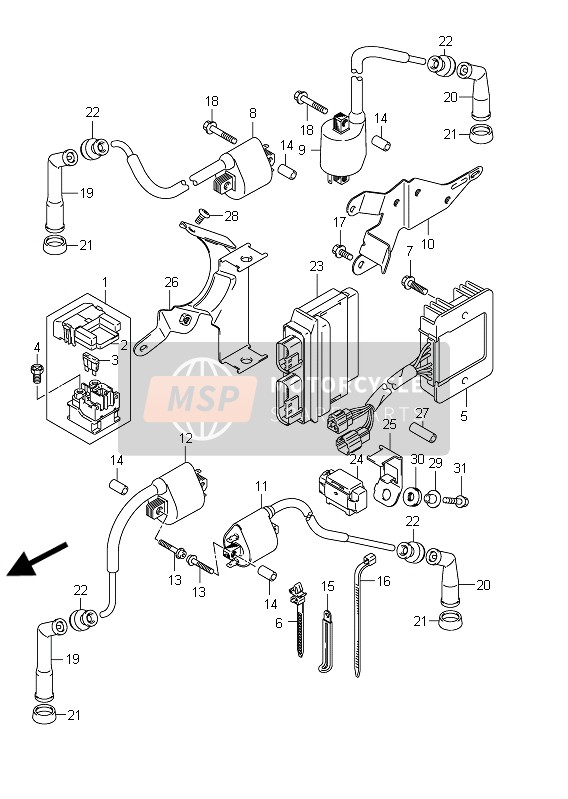 Suzuki C800 (VL800) INTRUDER 2011 Electrical (VL800 E24) for a 2011 Suzuki C800 (VL800) INTRUDER