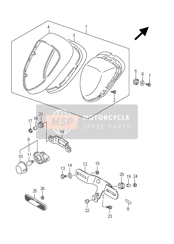 Lampe combinée arrière