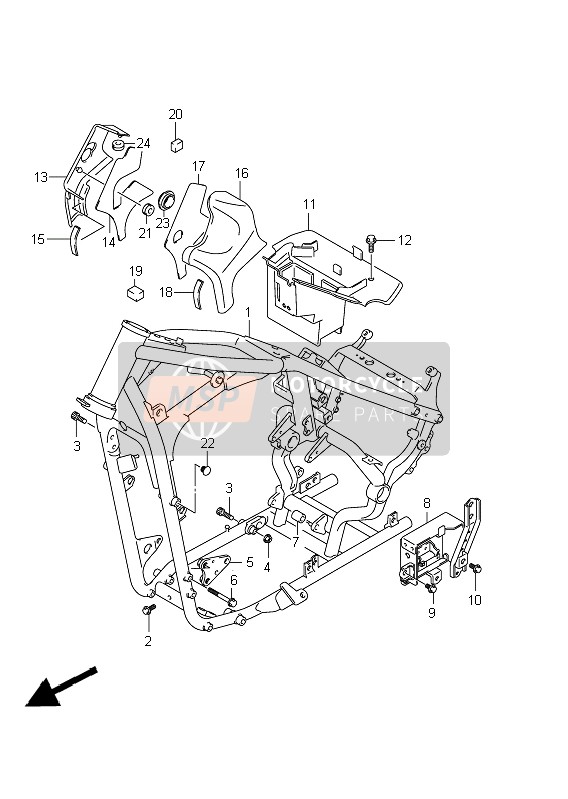 4735041F20019, Cover, Frame Head Rh   (Black), Suzuki, 0