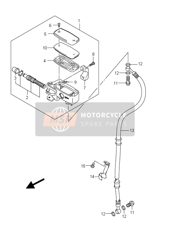 Suzuki C800 (VL800) INTRUDER 2011 Front Master Cylinder for a 2011 Suzuki C800 (VL800) INTRUDER