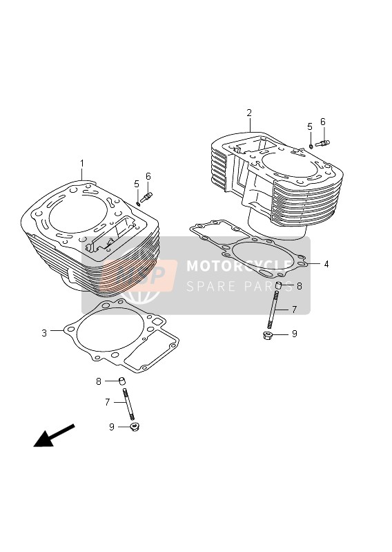 Suzuki C1800R (VLR1800) INTRUDER 2011 Cylinder for a 2011 Suzuki C1800R (VLR1800) INTRUDER