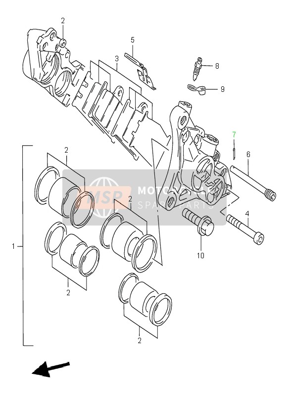 Suzuki RF900R 1998 BREMSSATTEL VORNE für ein 1998 Suzuki RF900R