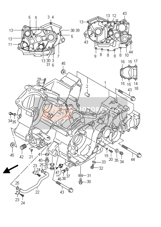 Suzuki VZ800 INTRUDER 2011 Caja Del Cigüeñal para un 2011 Suzuki VZ800 INTRUDER