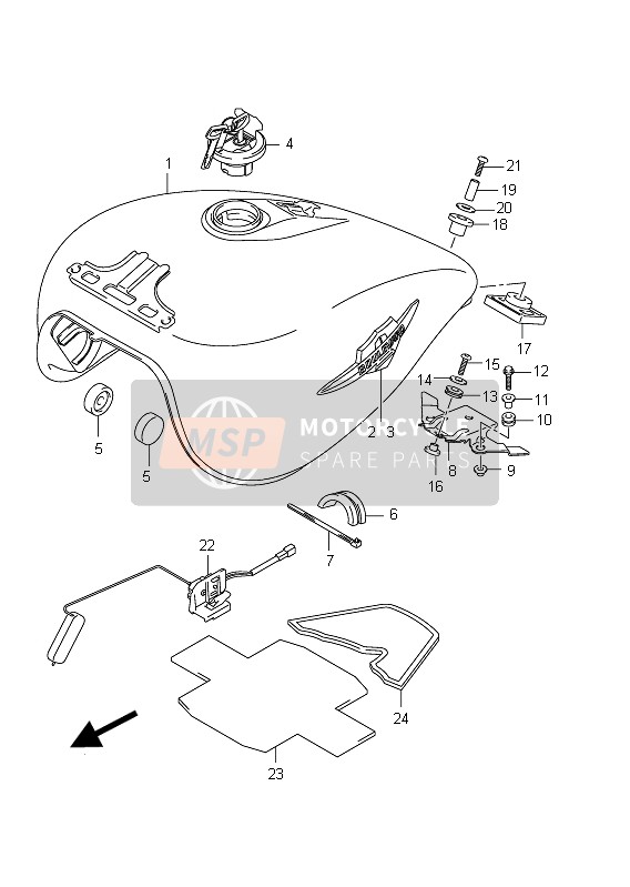 Suzuki VZ800 INTRUDER 2011 TANK (VZ800 E19) für ein 2011 Suzuki VZ800 INTRUDER