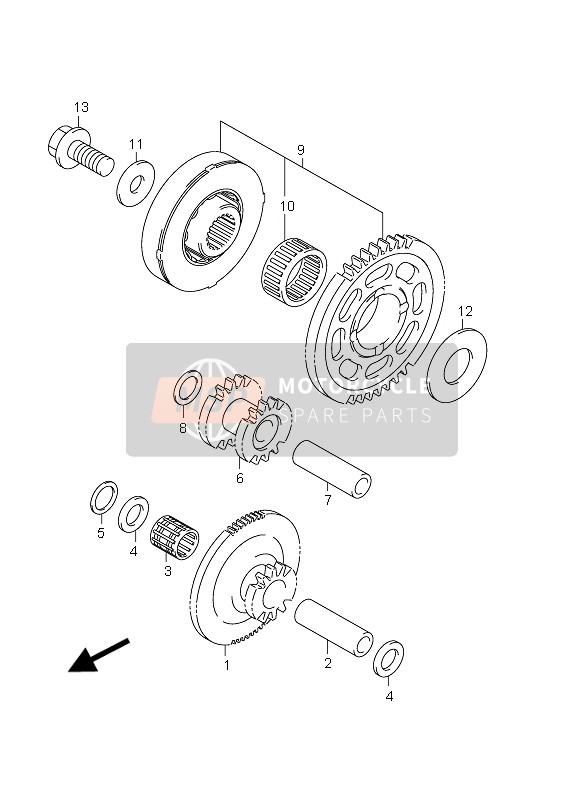 Suzuki GSR750(A) 2012 Starter Clutch for a 2012 Suzuki GSR750(A)