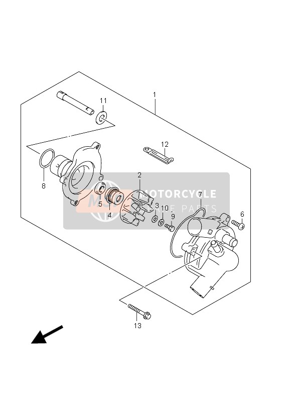 Suzuki GSR750(A) 2012 Water Pump for a 2012 Suzuki GSR750(A)