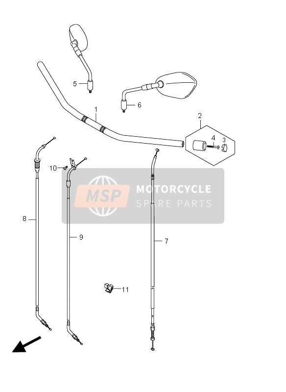 Suzuki GSR750(A) 2012 Manubrio per un 2012 Suzuki GSR750(A)