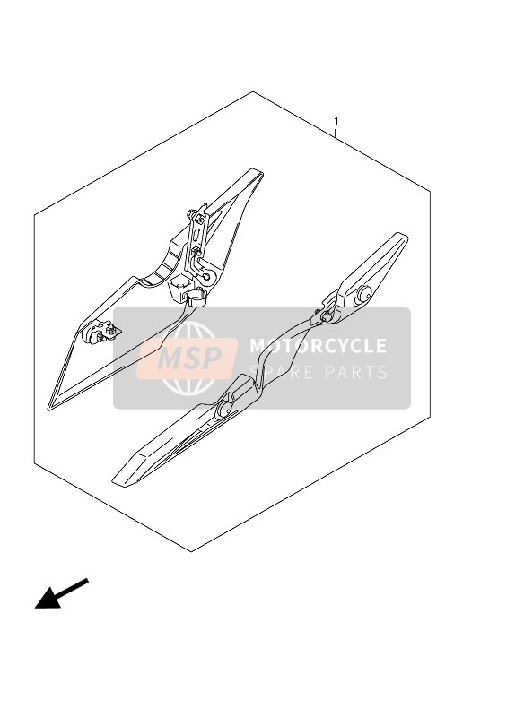 Suzuki GSR750(A) 2012 Capot placé sous (Optionnel) pour un 2012 Suzuki GSR750(A)