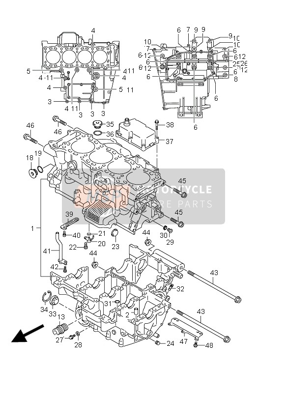 Suzuki GSX-R1000 2012 Carter per un 2012 Suzuki GSX-R1000